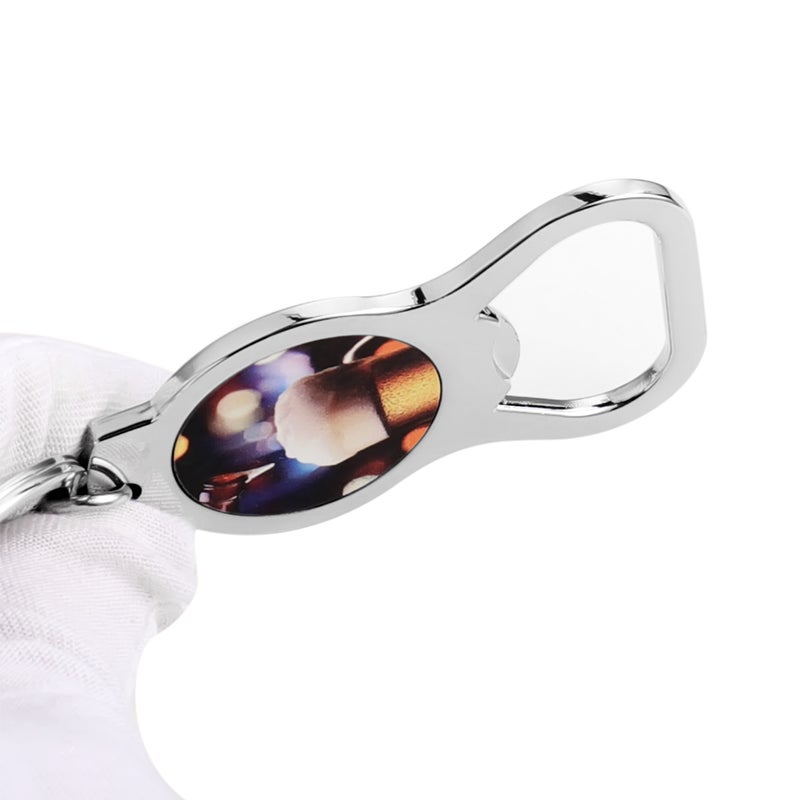 Personalized picture key chain customized color photo engraving information alloy pendant key chain and bottle opener in one 20pcs YSK19051 - Image 2