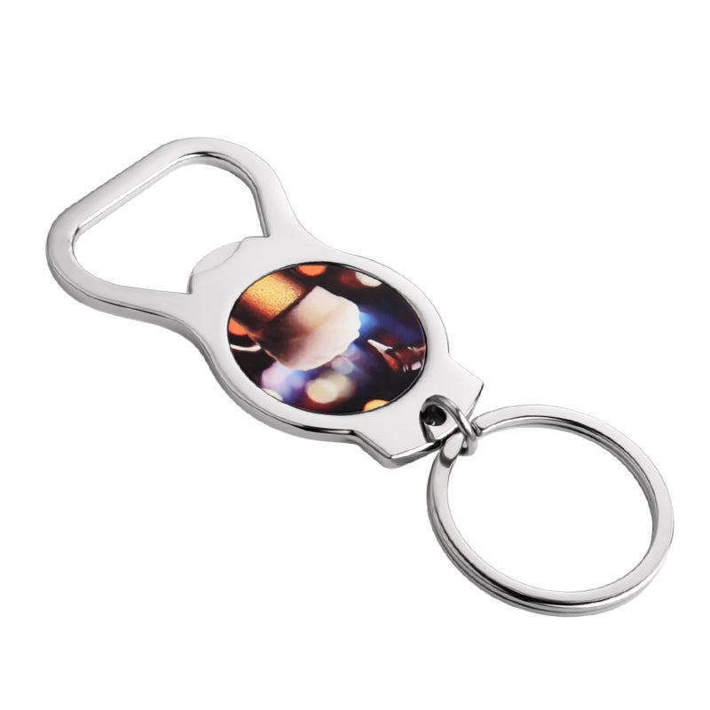 Personalized picture key chain customized color photo engraving information alloy pendant key chain and bottle opener in one 20pcs YSK19051 - Image 4