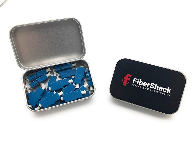 Fibershack - LC Coupler Tin - 20 Pack - Single Mode LC Fiber Couplers Set. LCUPC Fiber Adapters are Pre-Cleaned & Extend LCUPC Optical Cables. Connects SM Simplex or Duplex Cables - Image 4