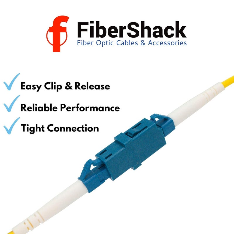 Fibershack - LC Coupler Tin - 20 Pack - Single Mode LC Fiber Couplers Set. LCUPC Fiber Adapters are Pre-Cleaned & Extend LCUPC Optical Cables. Connects SM Simplex or Duplex Cables - Image 2