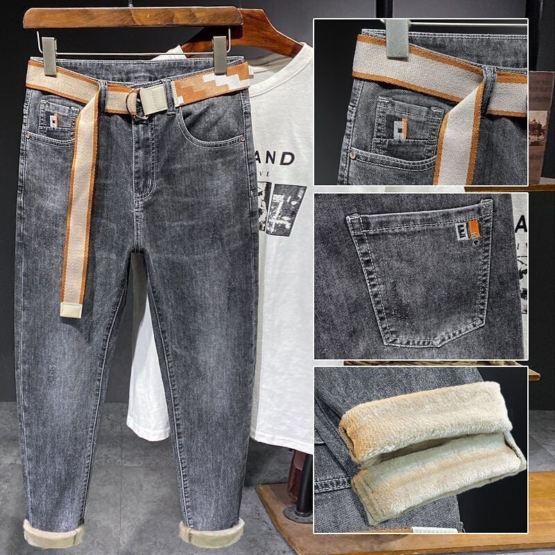 Unisex Classic Denim Jeans Loose Fit Daily Outdoor Wear - Image 1
