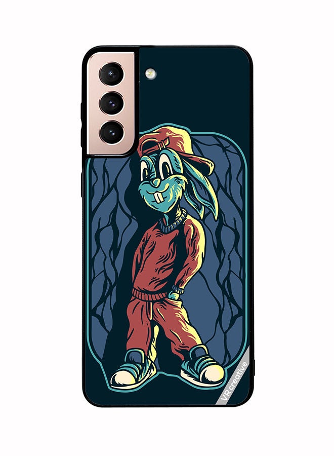 VR CREATIVE Protective Case Cover For Samsung Galaxy S21 5G Cool Rabit Design Multicolour - Image 1