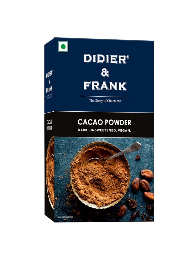 Didier & Frank Pure Cacao Powder, 80g - Unsweetened Dark Cocoa for Baking, Desserts, Smoothies, Hot Chocolate & Cakes - Image 3