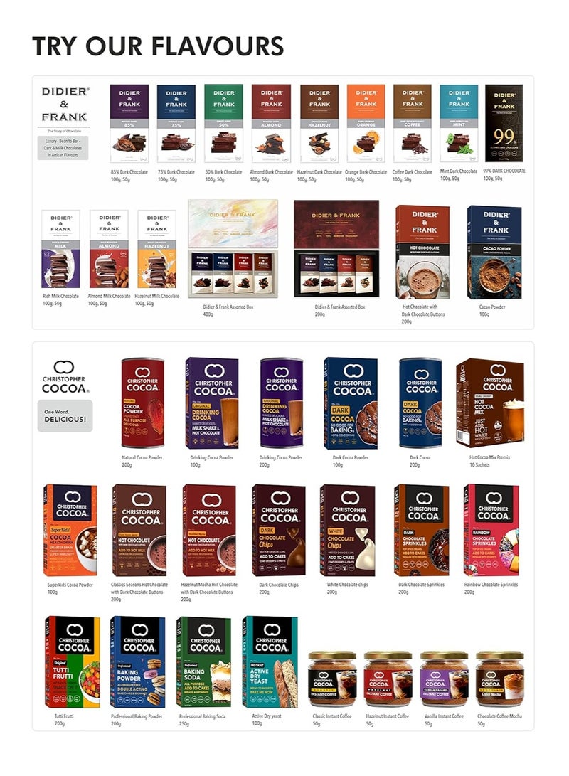 Didier & Frank Pure Cacao Powder, 80g - Unsweetened Dark Cocoa for Baking, Desserts, Smoothies, Hot Chocolate & Cakes - Image 5