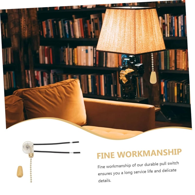 Artibetter 2 Pack Modern Brass Ceiling Lamp Pull Switch Replacement Knob - Image 5