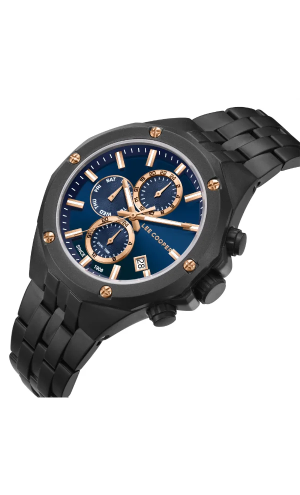 Lee Cooper Men's Metal Multi Function Watch LC08104.690 - 42 mm