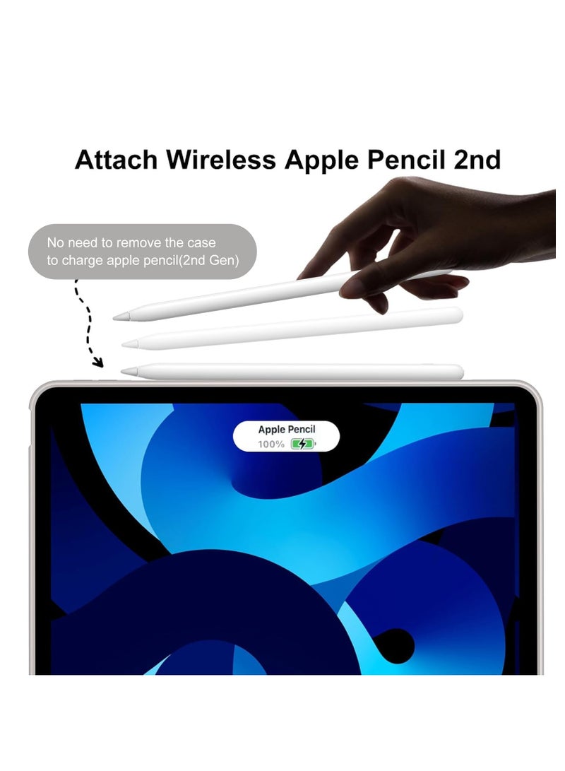 ELTRAZONE Case for iPad Air 11 Inch M2 2024, Also Fits iPad Air 5th/4th Gen 10.9 Inch (2022/2020) – Slim Lightweight Smart Folio Cover with Auto Sleep/Wake, Soft TPU Back, Magnetic Closure, Full Protection for iPad grey - Image 3