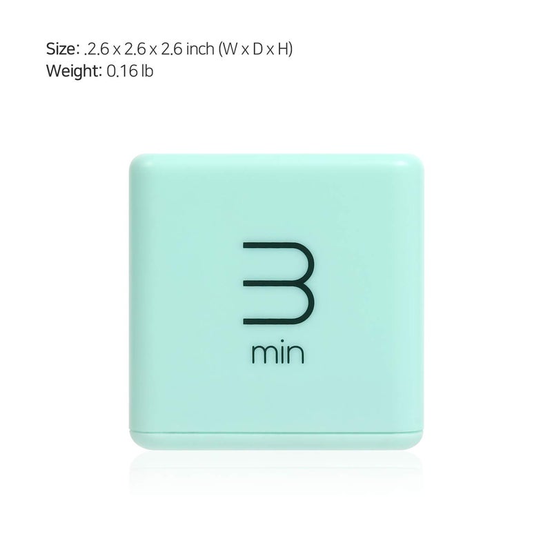 mooas Cube Timer (Mint), Flip Timer Productivity Timer, Time Management, Block Timer Kids Cube Timer Kitchen Timer Desk Timer for Studying Workout Classroom 1, 3, 5, 10 min Timer Setting - Image 4
