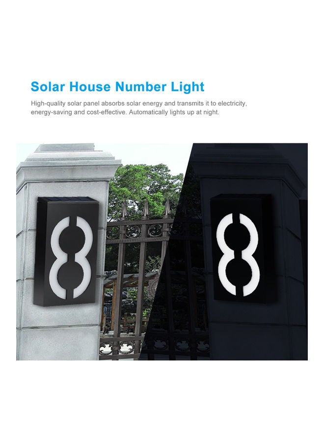 NIBEMINENT Solar House Number Light Black/White  - Image 5
