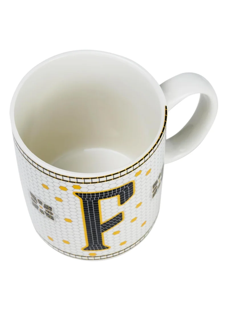 Cuisine Art Cuisine Art Letter F Printed Porcelain Ceramic Tea Coffee Mug 300ml - Stylish and Durable Mug for Hot Beverages