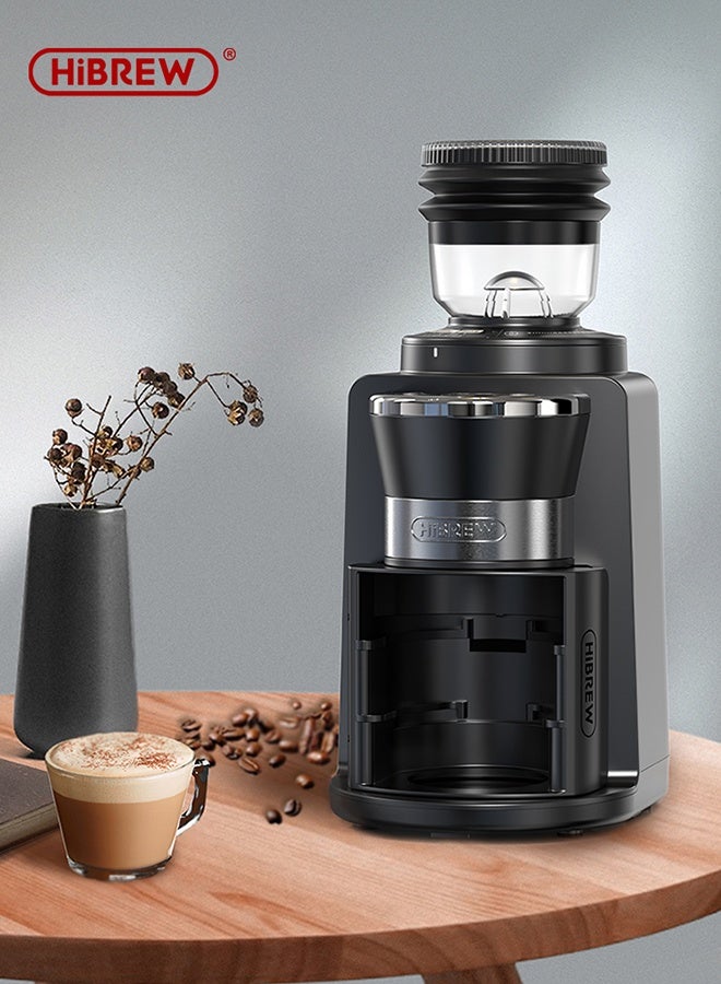 HiBREW Automatic Burr Mill Electric Coffee Grinder with 34 Gears for Espresso American Coffee Pour Over Visual Bean Storage G3A - Image 2