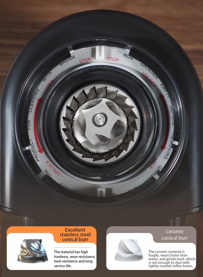 HiBREW Automatic Burr Mill Electric Coffee Grinder with 34 Gears for Espresso American Coffee Pour Over Visual Bean Storage G3A - Image 3