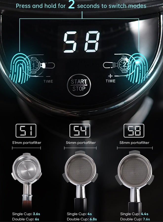 HiBREW Automatic Burr Mill Electric Coffee Grinder with 34 Gears for Espresso American Coffee Pour Over Visual Bean Storage G3A - Image 4