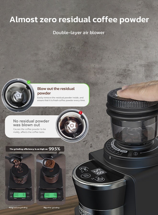 HiBREW Automatic Burr Mill Electric Coffee Grinder with 34 Gears for Espresso American Coffee Pour Over Visual Bean Storage G3A - Image 5