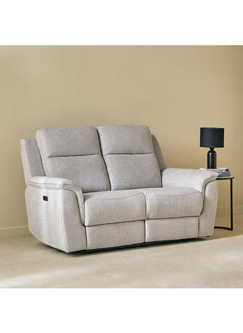 Brittany 2-Seater Fabric Recliner Sofa with Dual Power Seats 97 x 102 x 163 cm