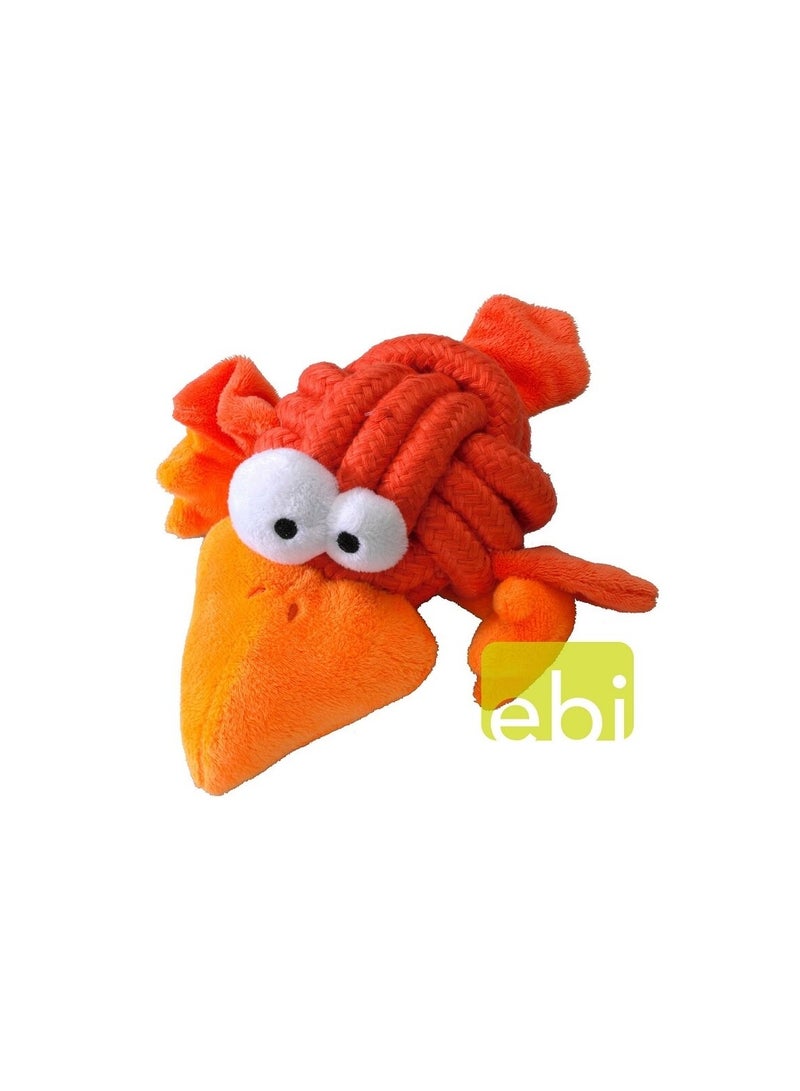 Ebi Coockoo Bobble Knot Bird Orange Toy For Dogs 8.5cm - Image 1