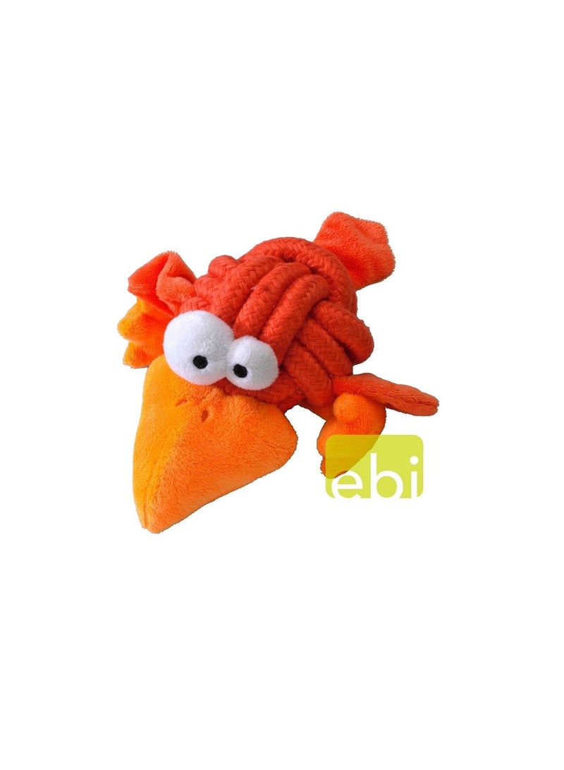 Ebi Coockoo Bobble Knot Bird Orange Toy For Dogs 8.5cm - Image 3