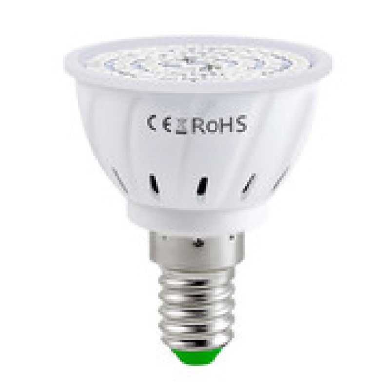 مصباح إضاءة نمو LED: قاعدة E14 بـ 60 مصباحاً LED، طيف أحمر وأزرق، شريحة موثوقة LED - تبديد حرارة فعّال، تصميم خفيف ومُحمول لاستخدام النباتات الداخلية، الصباريات، الشتلات، المزارع الداخلية المنزلية - Image 1