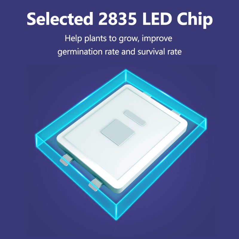 مصباح إضاءة نمو LED: قاعدة E14 بـ 60 مصباحاً LED، طيف أحمر وأزرق، شريحة موثوقة LED - تبديد حرارة فعّال، تصميم خفيف ومُحمول لاستخدام النباتات الداخلية، الصباريات، الشتلات، المزارع الداخلية المنزلية - Image 5