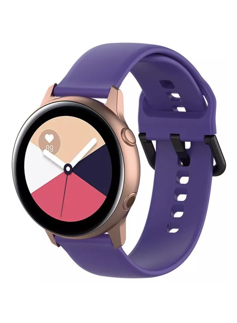 TWEGGON Silicone Band 20mm Compatible with Samsung Galaxy Watch 7/ Watch FE/ Watch 6/ Watch 5/ Watch 4 Purple - Image 1