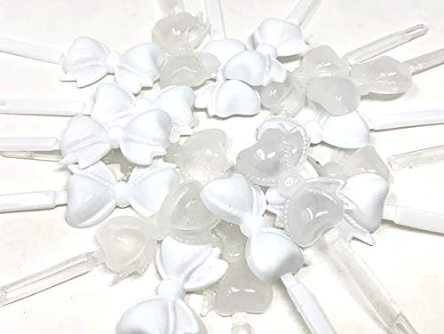 Tara Girls Self Hinge Plastic Bow Hair Barrettes Selection (CLEAR WHITE RIBBON) - Image 4