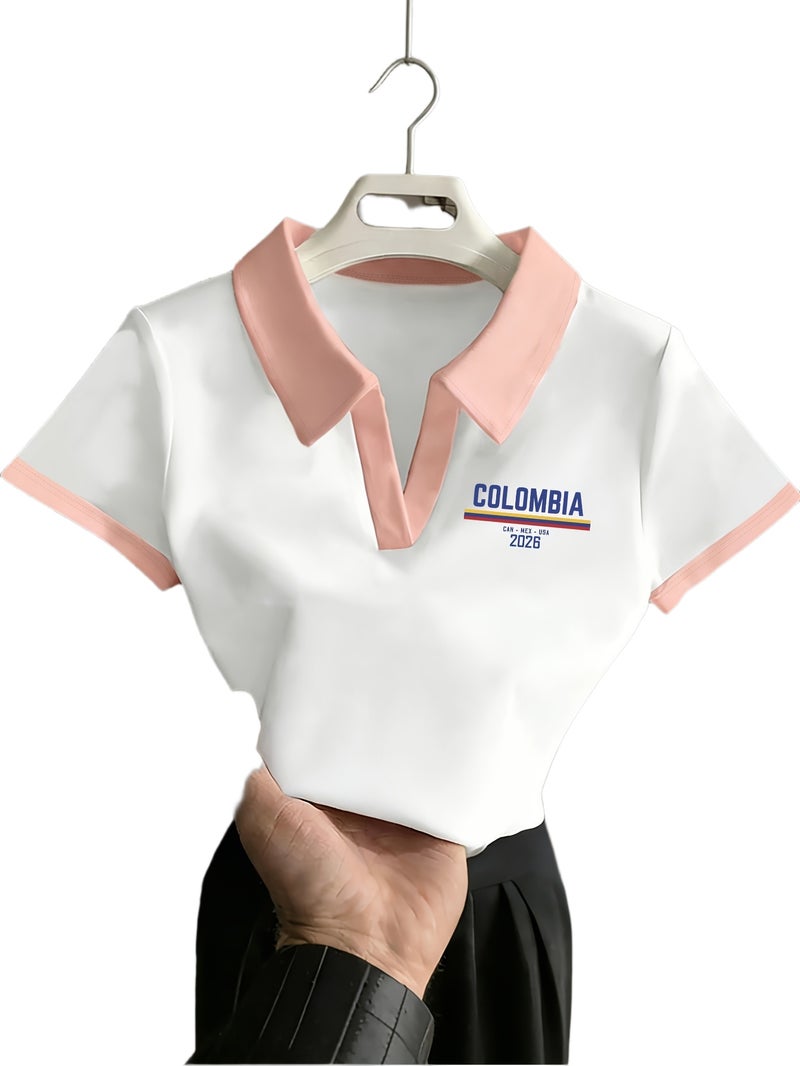 Women's Short Sleeve Crew Neck T - Shirt - Solid Color Blouse - Compatible Basic Top Suitable for Summer & Spring, Machine Washable Casual Shirt, Minimalist Wardrobe Essential for... - Image 1