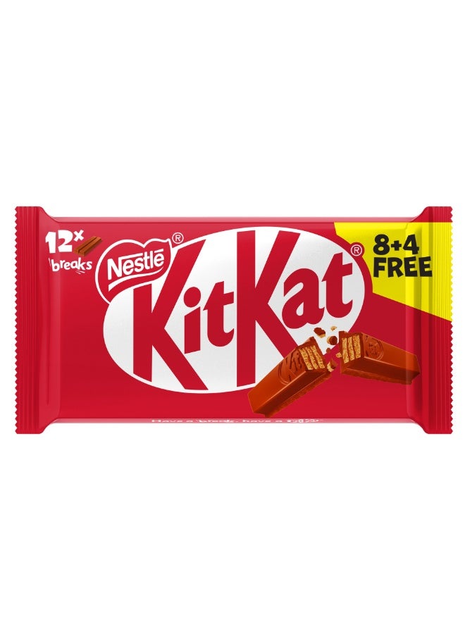 Kit Kat KitKat 2-Finger Chocolate Wafer Multipack Promo Buy 8 Get 4 FREE (17.7g x 12) - Image 1