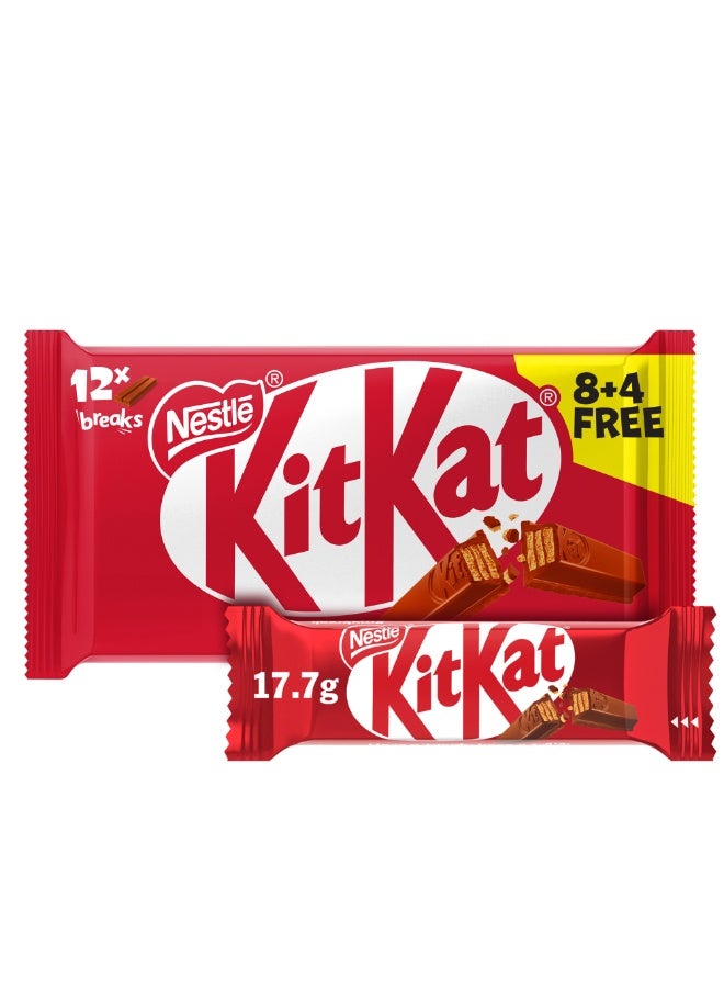 Kit Kat KitKat 2-Finger Chocolate Wafer Multipack Promo Buy 8 Get 4 FREE (17.7g x 12) - Image 2