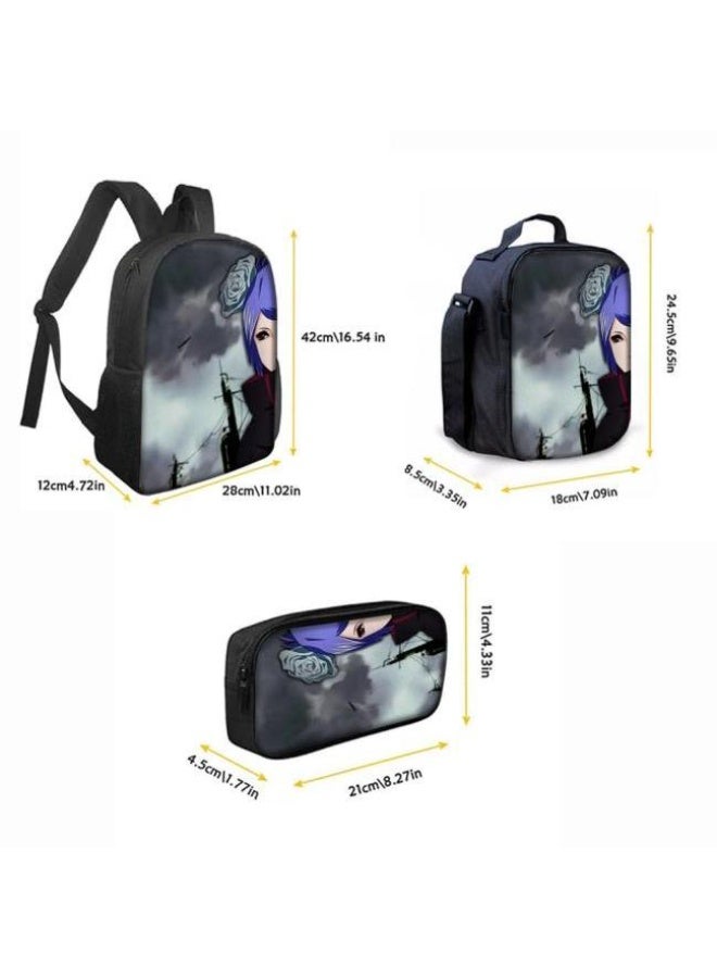 عام حقيبة ظهر مطبوعة بالرسوم المتحركة + مجموعة حقائب اليد + القلم، مجموعة حقائب عملية من ثلاث قطع (يمكن استخدام الطلاب والأطفال ونزهات الأصدقاء ورياضات تسلق الجبال وما إلى ذلك) - 31 - Image 4