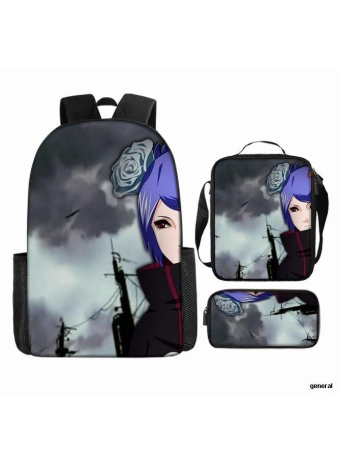 عام حقيبة ظهر مطبوعة بالرسوم المتحركة + مجموعة حقائب اليد + القلم، مجموعة حقائب عملية من ثلاث قطع (يمكن استخدام الطلاب والأطفال ونزهات الأصدقاء ورياضات تسلق الجبال وما إلى ذلك) - 31 - Image 1