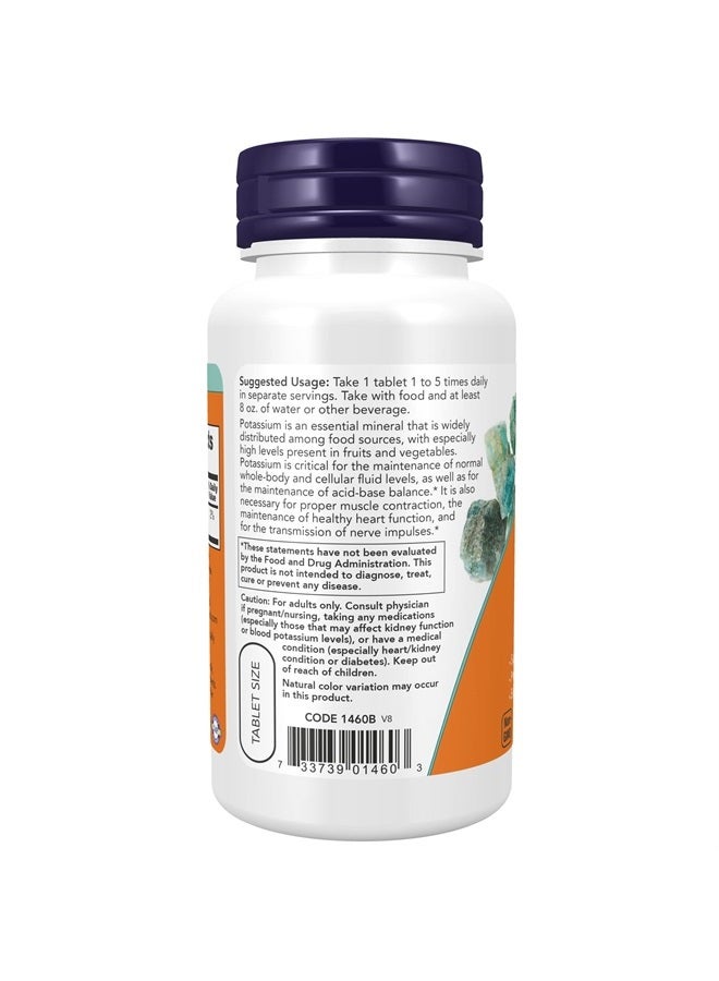 now Supplements, Potassium Gluconate 99mg, Easier to Swallow, Essential Mineral*, 250 Tablets - Image 3