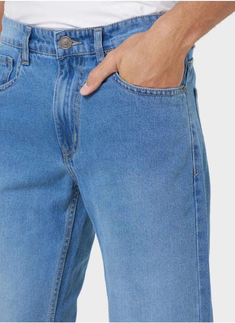 سفنتي فايف Mens Basic Baggy Jeans