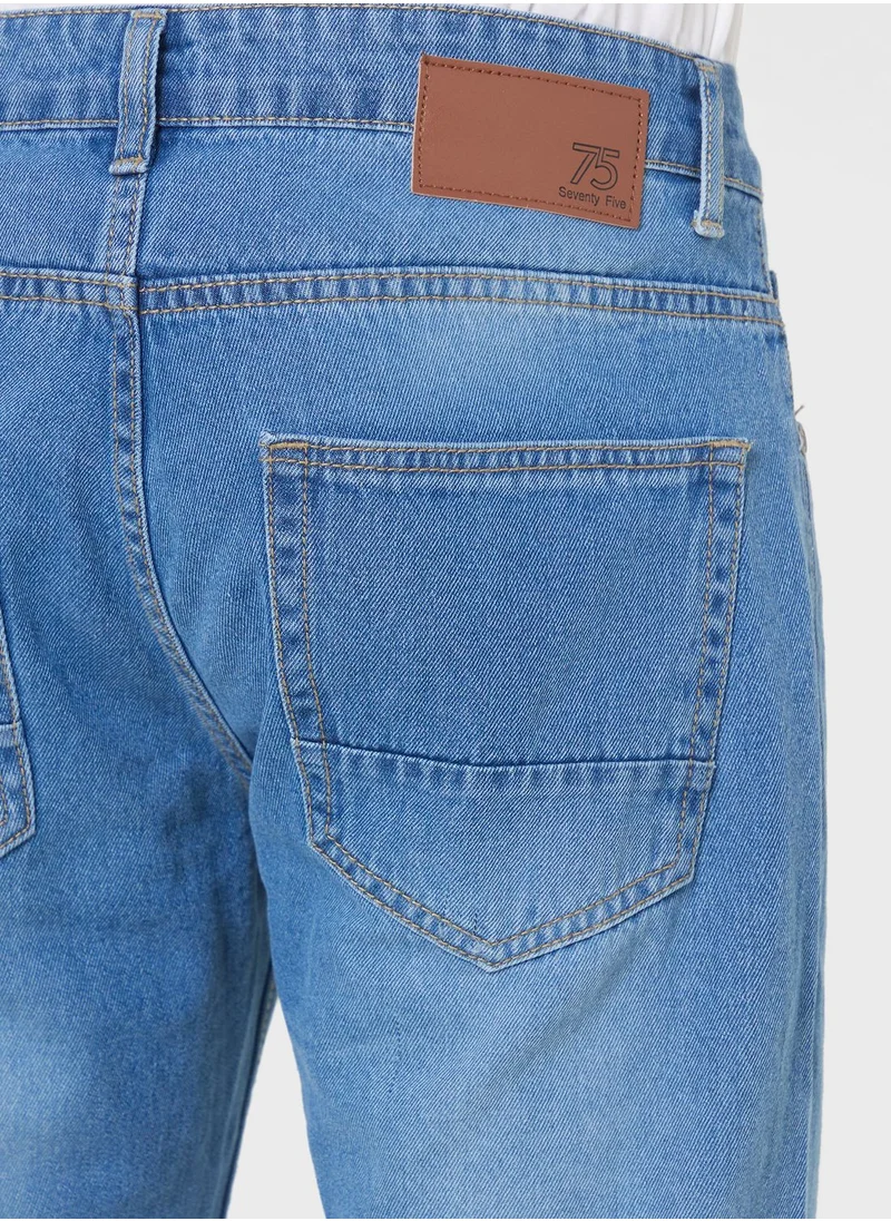 سفنتي فايف Mens Basic Baggy Jeans