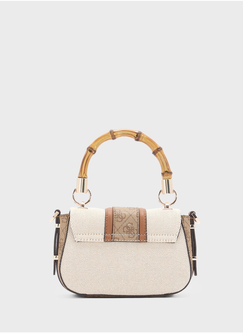 GUESS Kerima Bamboo Mini Tp Hndl Flp  - Image 2