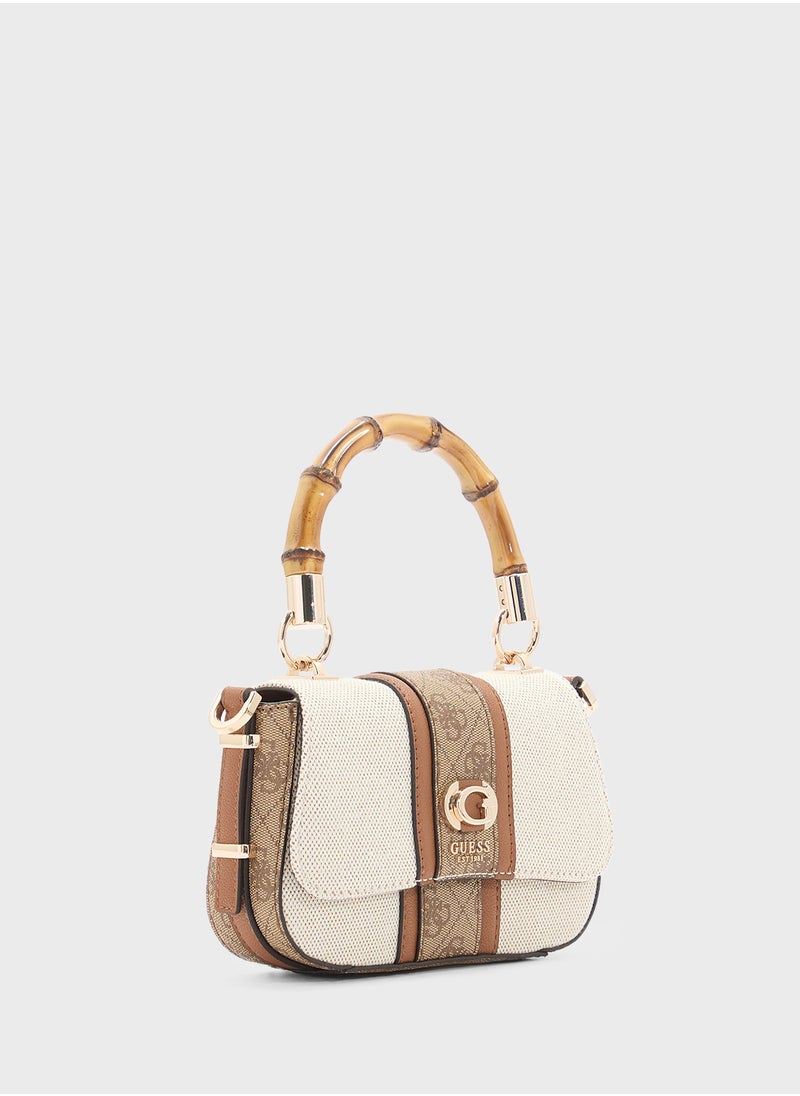 GUESS Kerima Bamboo Mini Tp Hndl Flp  - Image 3