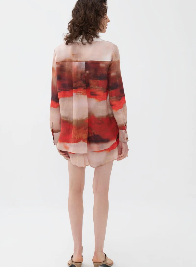 Nocturne Patterned Flowy Shirt