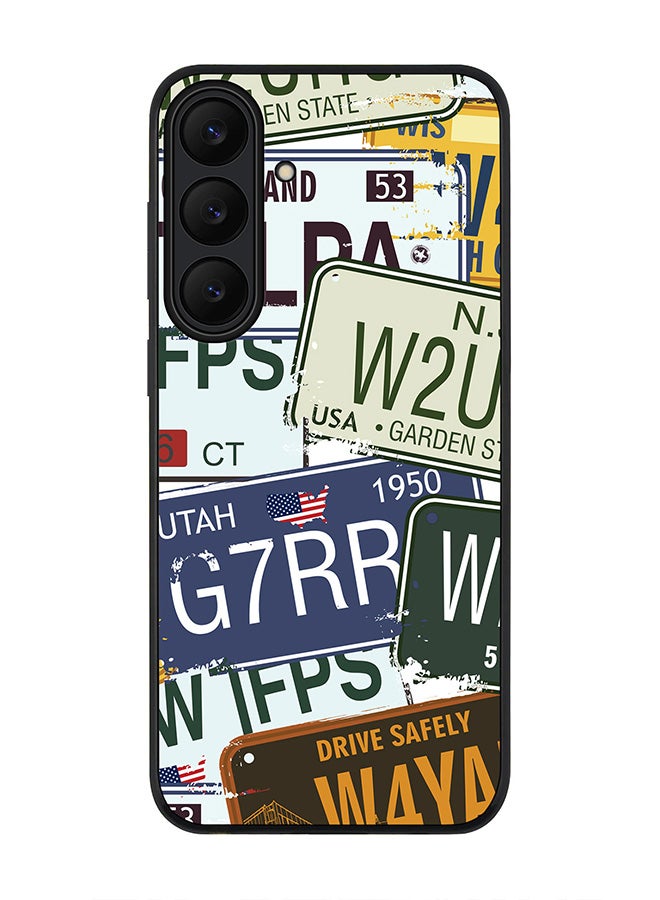 Stylizedd غطاء لهاتف سامسونج جالاكسي S25 FE، حماية كاميرا نحيفة، غطاء هاتف مضاد للصدمات - لوحات الأرقام