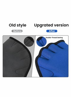 Excefore 2 Pairs Aquatic Gloves for Helping Upper Body Resistance, Webbed Swim Gloves Well Stitching, No Fading, Sizes for Men Women Adult Children Aquatic Fitness Water Resistance Training  - Image 2