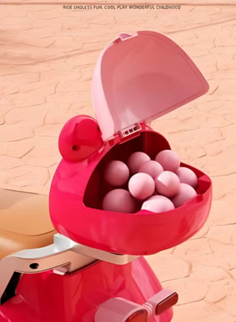 Cute Pet Style Electric Motorcycle for Kids Ride-on Toys Tricycle with Music and Lights Three Wheels Motorbike White/Pink - Image 5