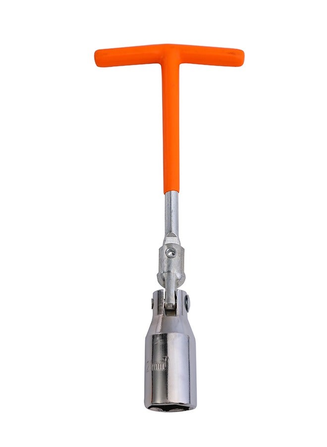 Spark Plug T-Wrench -21mm Orange- Universal Joint Wrench with Ergonomic Handle -for Automotive Engine Maintenance, Car Repair, Spark Plug Removal and Installation -for DIY and Professional Use - Image 1