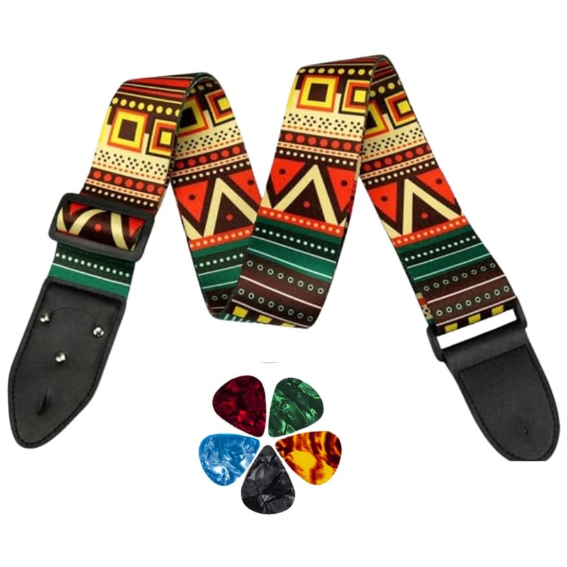 Mocking Bird Guitar Strap for Acoustic Adjustable Buckle Electric Guitar Strap Polyester Guitar Belt For Acoustic/Bass/Electric Guitar - Image 1
