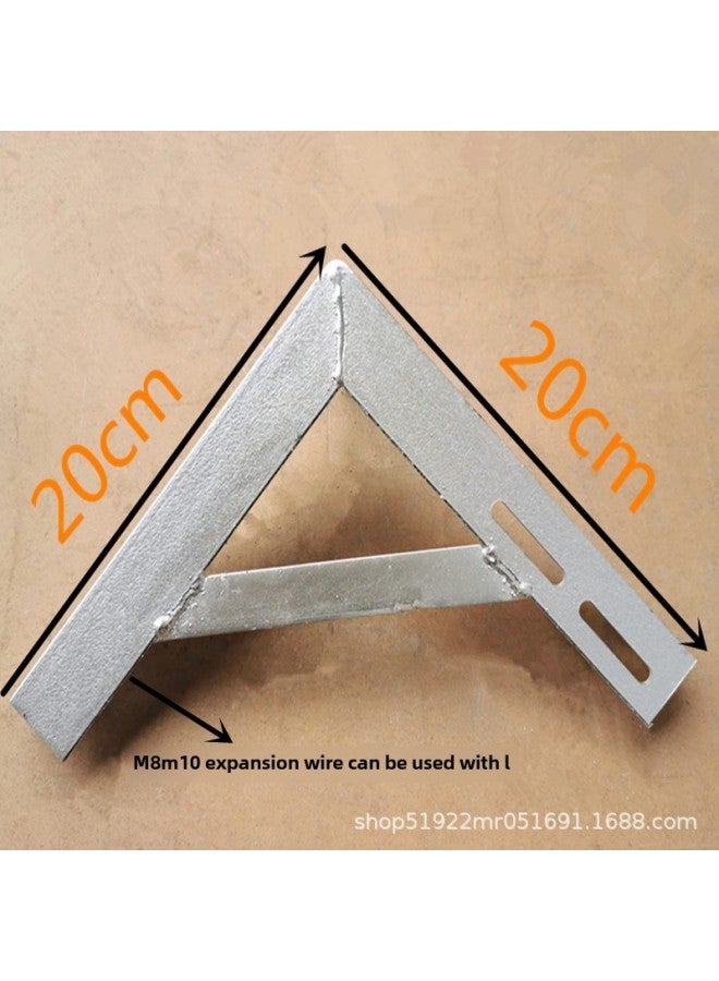 Direct Supply Galvanized Angle Iron Bracket Pipe Triangle Bracket Fixed Support Frame Spraying Bracket Angle Steel Shelf-Specifications And Models:40 Angle Iron 200*200  - Image 1