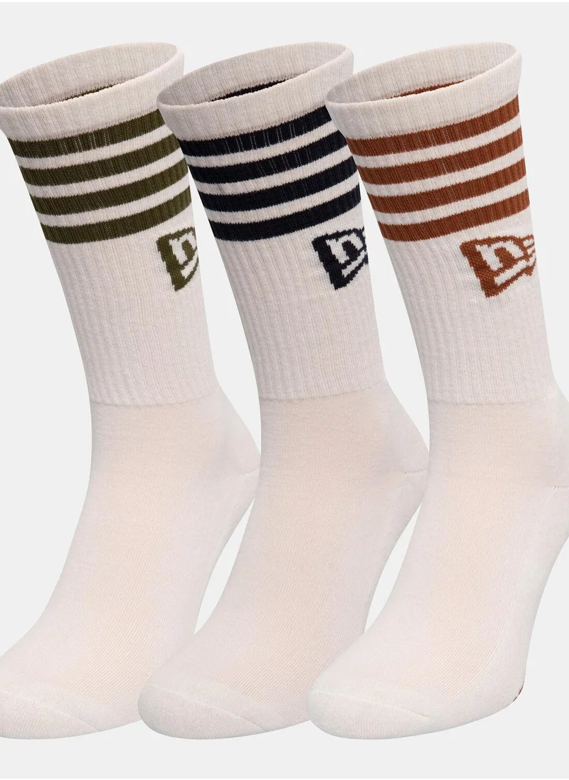 NEW ERA Stripe Crew Socks (3 Pairs)