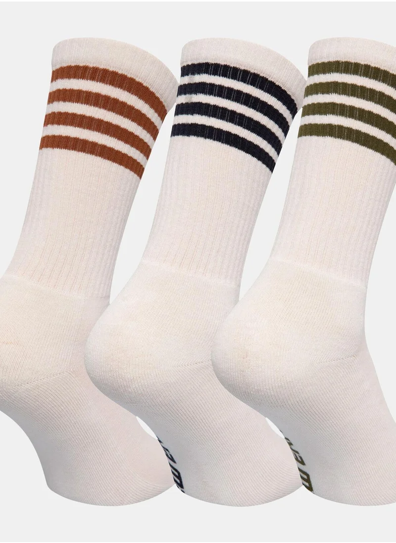 NEW ERA Stripe Crew Socks (3 Pairs)
