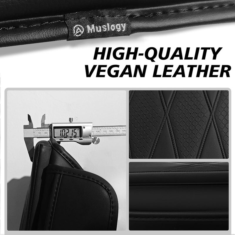 Muslogy غطاء وسادة المسند الأمامي لوحدة التحكم المركزية من ، مناسب لسيارة Jeep Wrangler (طرازات 2018-2025) وGladiator (طرازات 2020-2025)، مكون إضافي للراحة، مصنوع من جل نباتي، سمكه 1 بوصة (تصميم ماسي). - Image 3