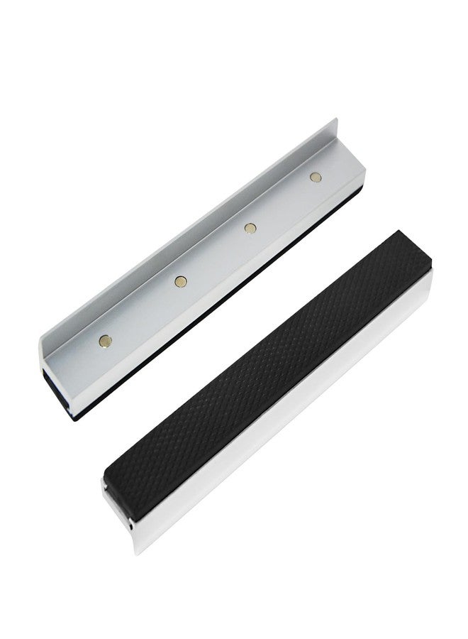 PENCK 8" Aluminum Vise Jaws with Rubber Pads, Universal Magnetic Vice Jaws Pads Covers, Multi-Purpose Protector for DIY Making, Any Metal Vice - Image 1
