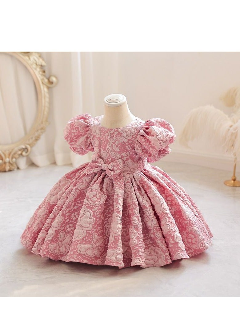 KUYING New Girls' Puffy Dress Birthday Dress Dress 