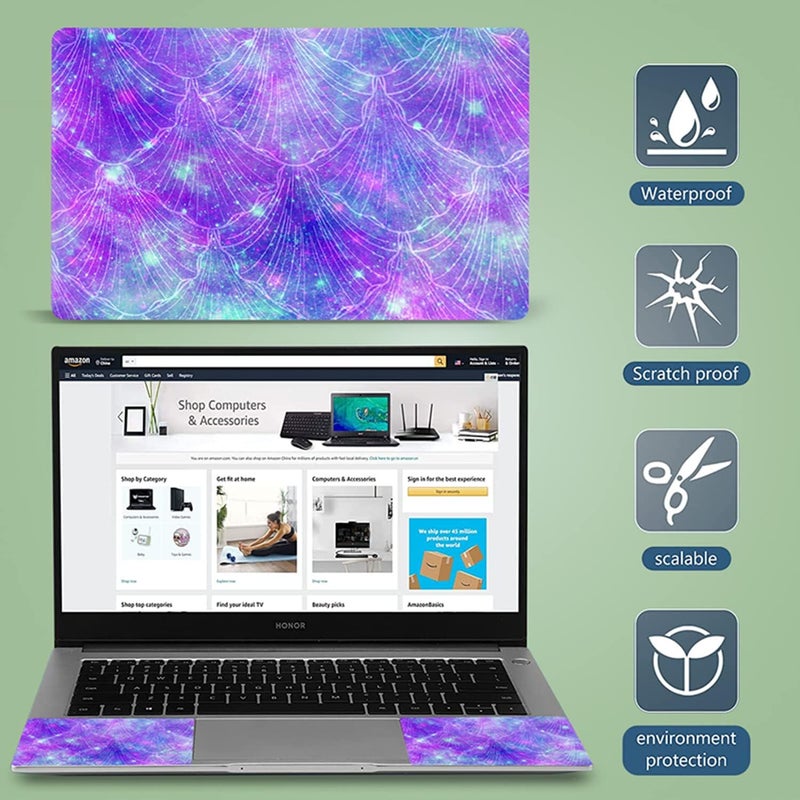 icolor Purple Shell 11.6 13 13.3 14 15 15.6 inches Netbook Laptop Skin Sticker Reusable Protector Cover Case for Laptop Notebook - Image 5