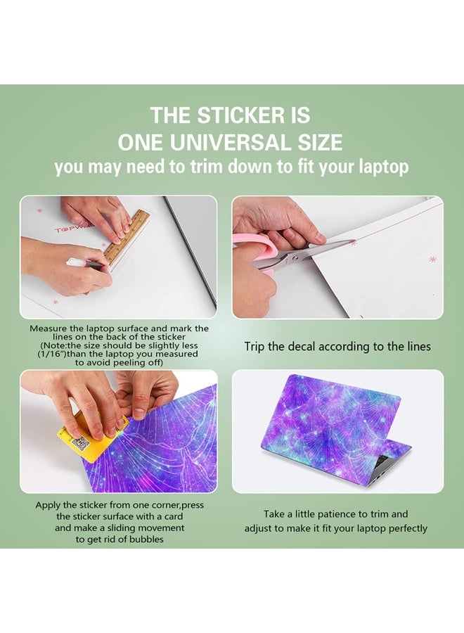 icolor Purple Shell 11.6 13 13.3 14 15 15.6 inches Netbook Laptop Skin Sticker Reusable Protector Cover Case for Laptop Notebook - Image 3