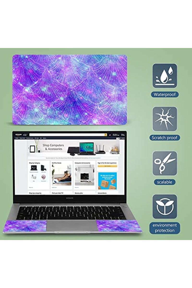 icolor Purple Shell 11.6 13 13.3 14 15 15.6 inches Netbook Laptop Skin Sticker Reusable Protector Cover Case for Laptop Notebook - Image 5